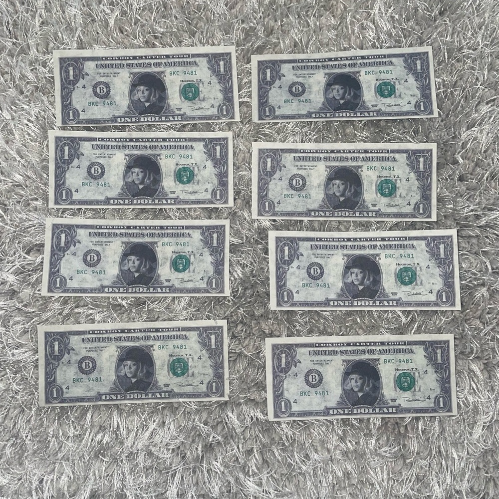 COPY - Beyonce Cowboy Carter  Bey Dollar Bill From The Tour! *MINT*